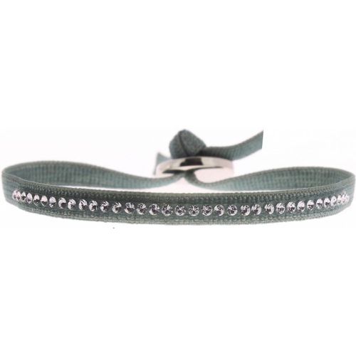 Bracelet A37666 - Bracelet Tissu Bleu Cristaux Swarovski - Les Interchangeables - Modalova