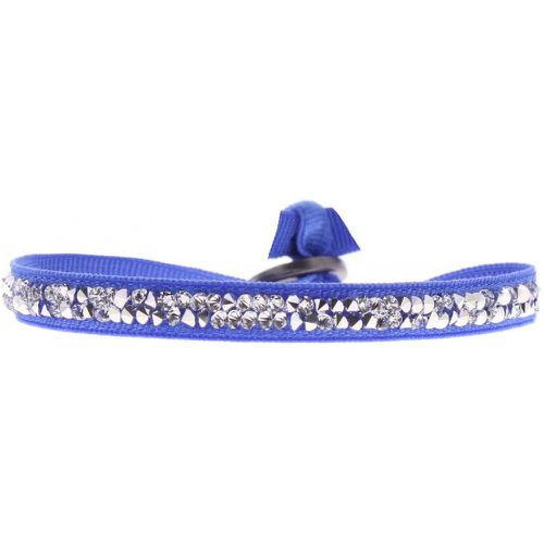 Bracelet A35066 - Bracelet Tissu Bleu Cristaux Swarovski - Les Interchangeables - Modalova