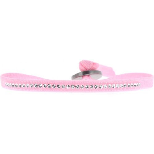 Bracelet A17654 - Bracelet Tissu Rose Cristaux Swarovski - Les Interchangeables - Modalova
