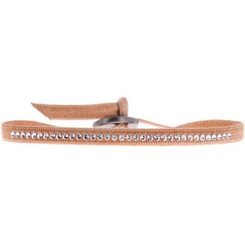 Bracelet A39577 - Bracelet Tissu Beige Cristaux Swarovski - Les Interchangeables - Modalova