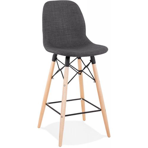 Tabouret de Bar Tissu Noir BEGOOD - 3S. x Home - Modalova