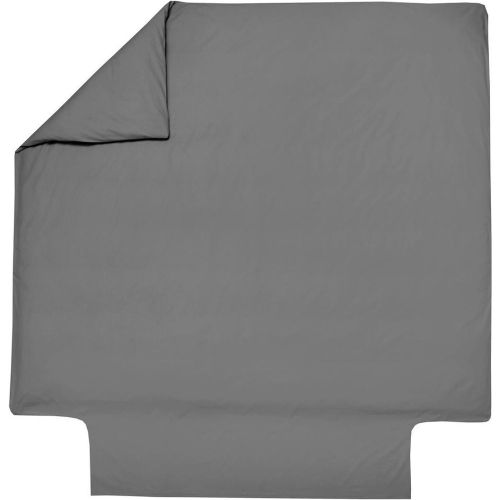 Housse de Couette en Percale Uni Acier - Blanc des Vosges - Modalova