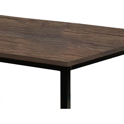 Table de salle à manger en métal noir et en bois finition - 3S. x Home - Modalova