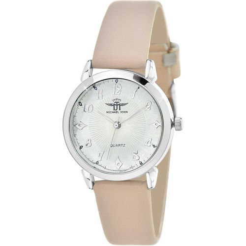 Montre Lucia acier et cuir beige - So Charm Montres - Modalova