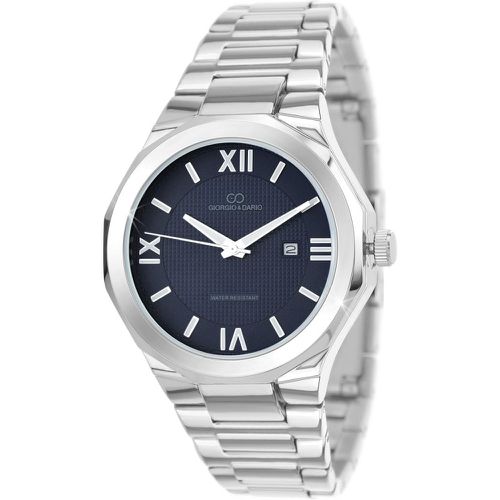 Montre quartz acier fond rond noir - So Charm Montres - Modalova