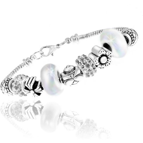 Bracelet So Charm - B1144-BLANC - Bracelet Perle Blanc - So Charm Bijoux - Modalova