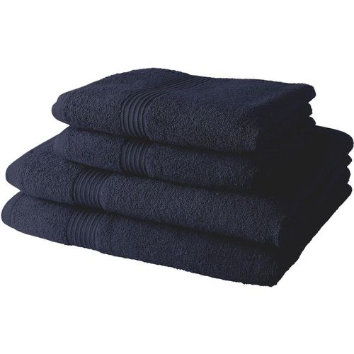 Serviettes de bain 50x90 + 2 Draps de bain 70x130 cm 100% Coton - Navy - Today - Modalova