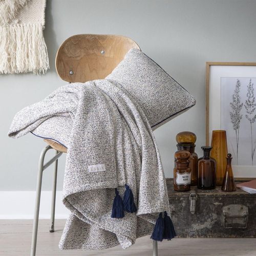 Housse de coussin unie en jacquard de coton 40 x 60 cm , FOLK - Essix - Modalova