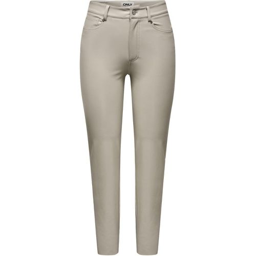 Pantalon en simili-cuir braguette zippée taille haute Xena - Only - Modalova