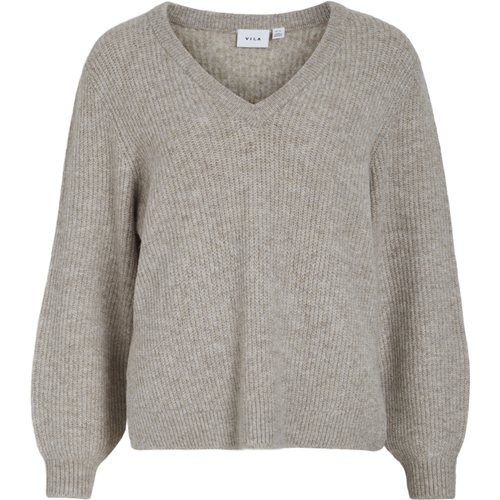 Pull col haut marron clair Hattie - Vila - Modalova