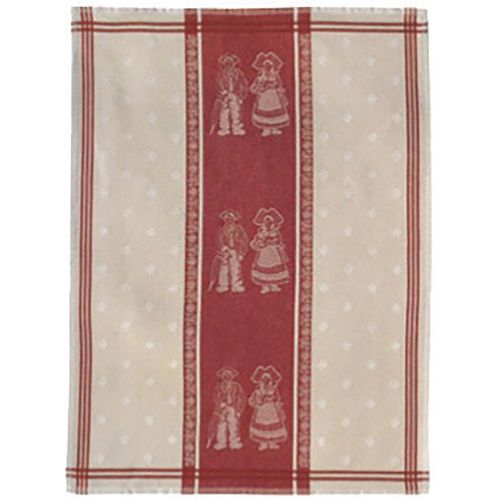 Torchon Jacquard Petit Coeur Ficelle 70 x 50 - Maison Vivaraise - Modalova