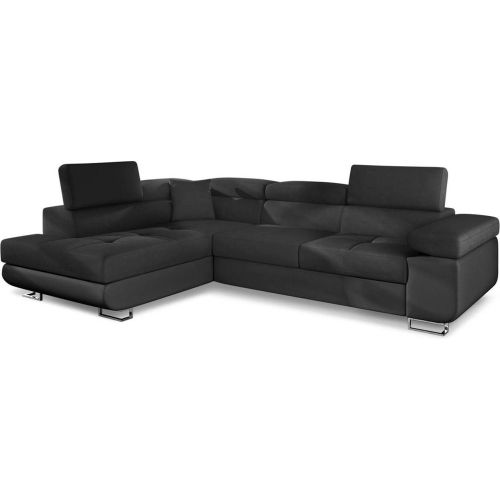 Canapé d'angle convertible Antoni avec têtières relevables Simili - 3S. x Home - Modalova