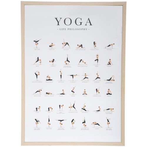 Affiche cadre yoga 52x72cm en panneau de bois MDF - 3S. x Home - Modalova