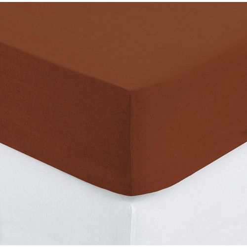 Drap-housse en coton terracotta 200x160 - 3S. x Home - Modalova