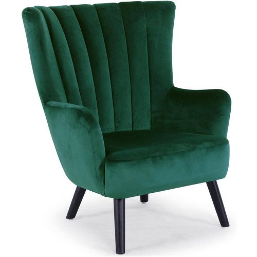 Fauteuil scandinave en Velours Vert - 3S. x Home - Modalova