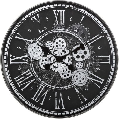 Horloge mécanique Izia D51cm noir et blanc en plastique - 3S. x Home - Modalova