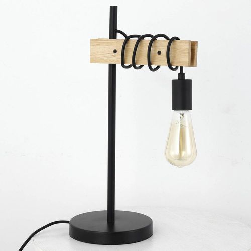Lampe de table Hyara Noir et Bois - 3S. x Home - Modalova