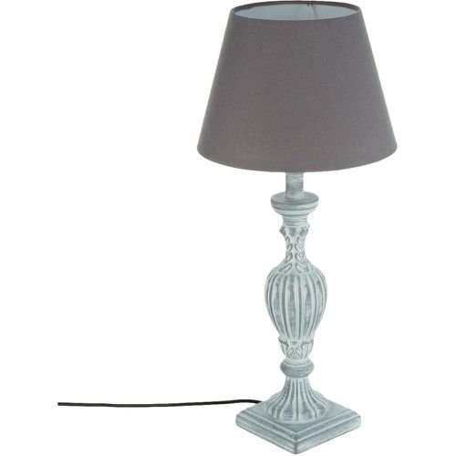 Lampe en bois patiné gris H56 - 3S. x Home - Modalova