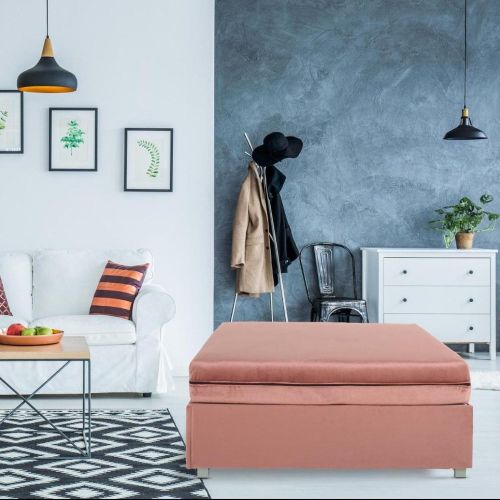 Pouf extensible convertible en lit 1 place Napoli Velours - 3S. x Home - Modalova