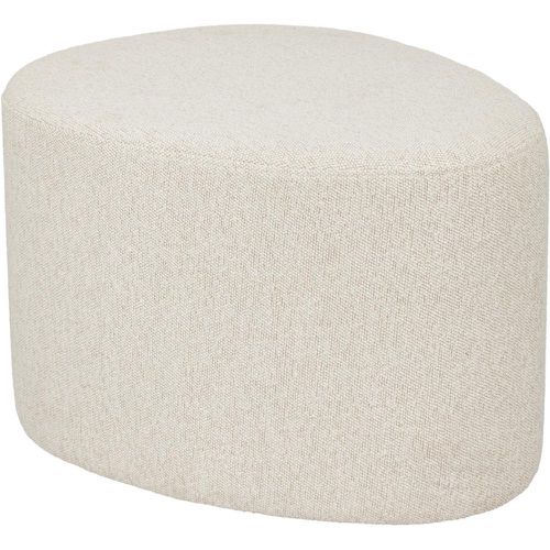 Pouf galet bouclette Estria Blanc - 3S. x Home - Modalova