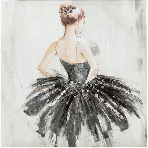 Toile imprimée stras danseuse vue de profil 48X48 - 3S. x Home - Modalova
