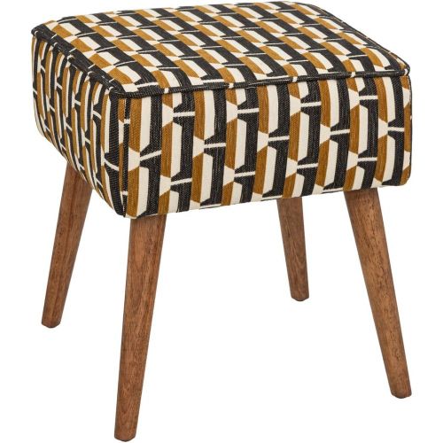 Tabouret d'appoint Chiara noir jaune moutarde et blanc - 3S. x Home - Modalova