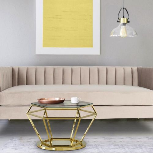 Table basse Aston en Verre Transparent et Pied - 3S. x Home - Modalova