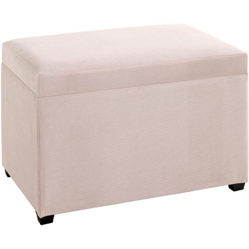 Coffre de rangement en velours crème assise rembourrée et pliable - 3S. x Home - Modalova