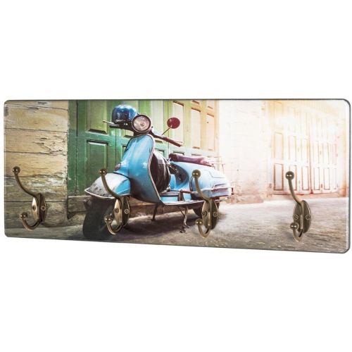 Garderobe murale en MDF avec impression par Ultra Violet de scooter et 4 crochets en Métal laqué - 3S. x Home - Modalova