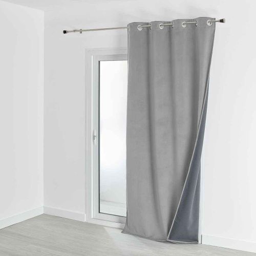 Rideau d'Ameublement Velours Double Polaire 135x280 cm VELVETA - Perle - 3S. x Home - Modalova