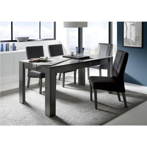 Table salle à manger extensible DANA laqué anthracite brillant - 3S. x Home - Modalova