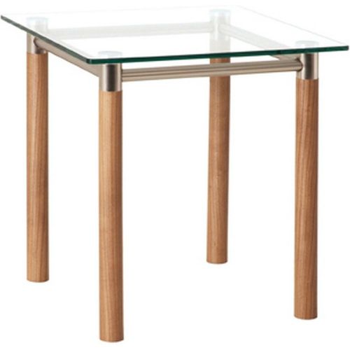 Table d'appoint finition noyer plateau en verre trempé - 3S. x Home - Modalova