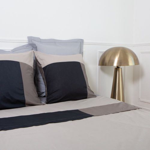 Drap plat en coton TRIO - Noir - 3S. x Collection (Nos Imprimés) - Modalova