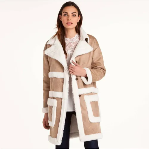 Manteau peau lainée Collection - Blanc en laine - 3 SUISSES - Modalova
