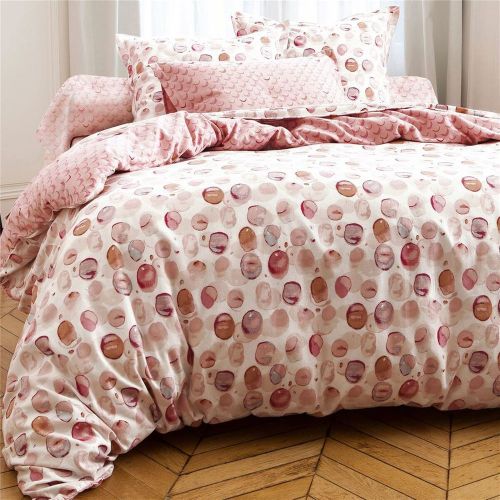 Drap plat en flanelle rose poudré - PASTILLES FLANELLE - Becquet - Modalova
