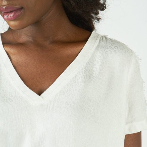 Blouse manches courtes col V détail dentelle Donna en viscose - 3S. x Le Vestiaire - Modalova