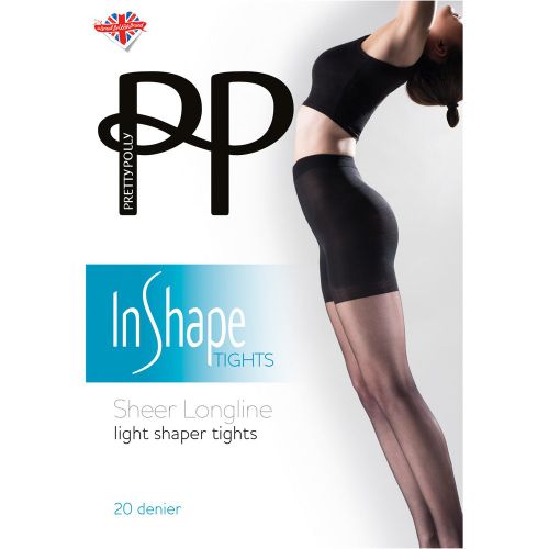 Collant effet panty gainant noir en nylon - Pretty Polly - Modalova