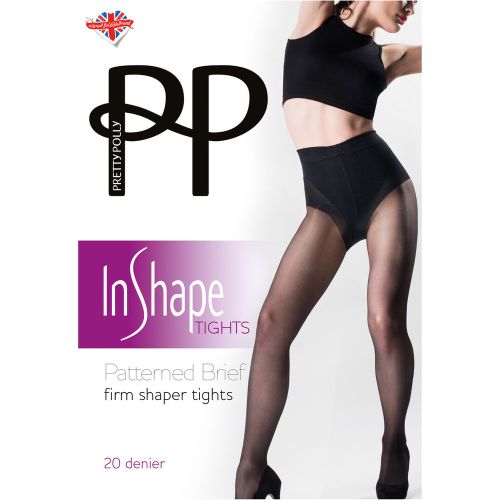 Collant effet culotte gainante noir en nylon - Pretty Polly - Modalova