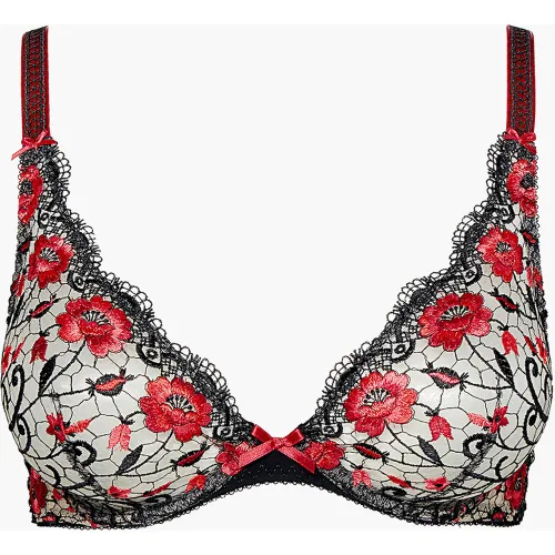 Soutien-gorge triangle plongeant armatures rouge - Aubade - Modalova
