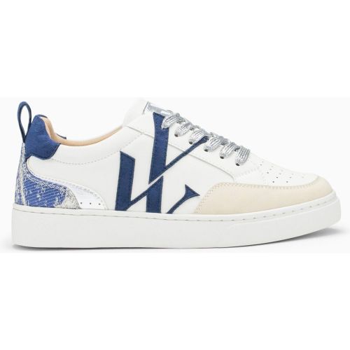 Baskets monogramme bleu et blanc - Vanessa Wu - Modalova
