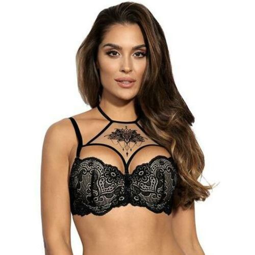Soutien-gorge push-up armatures à motif Noir Axami - Axami lingerie - Modalova