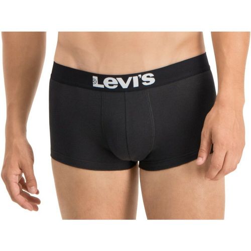Lot de 2 boxers ceinture elastique - Noir logo blanc en coton - Levi's Underwear - Modalova