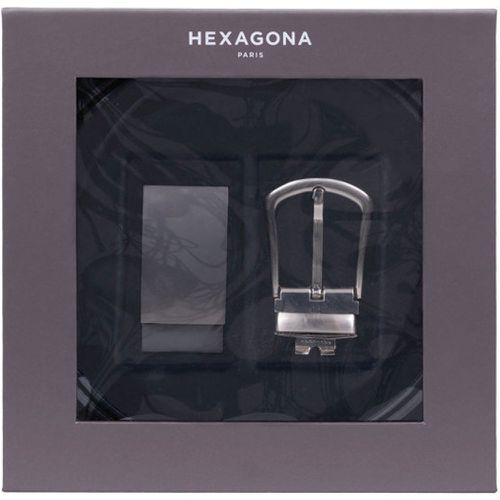 Coffret ceinture 2 boucles - Cuir de vachette - Hexagona - Modalova