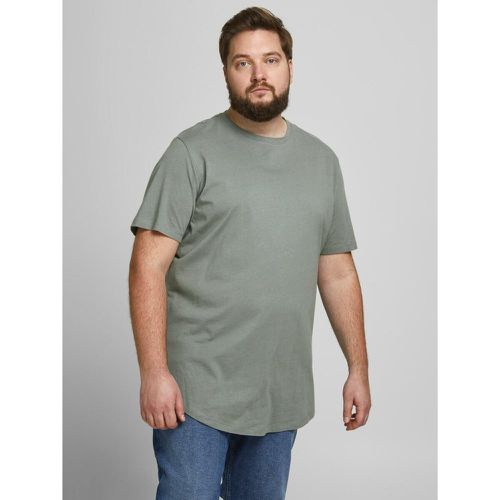 T-shirt Long Line Fit Col rond Manches courtes Gris Foncé James - jack & jones - Modalova