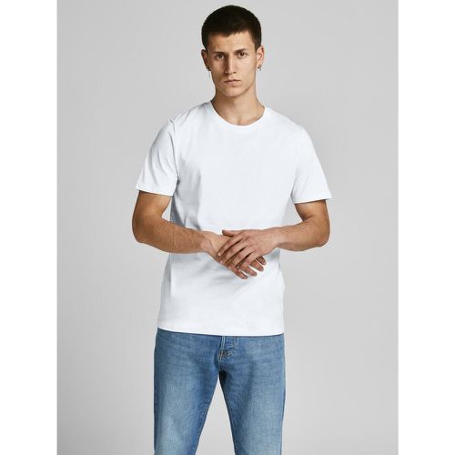 T-shirt Standard Fit Col rond Manches courtes Noir en coton - jack & jones - Modalova