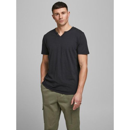 T-shirt Standard Fit Col fendu Manches courtes en coton - jack & jones - Modalova