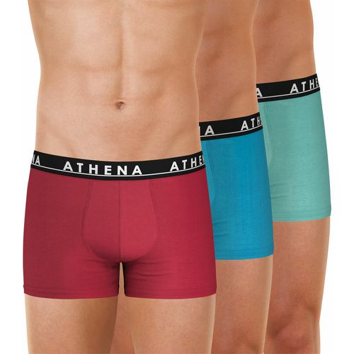 Lot de 3 boxers Easy Color en coton - Athena - Modalova