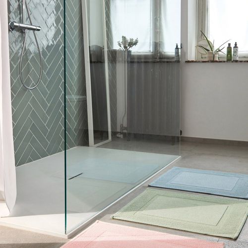 Tapis de bain Coton COMORES orage - Blanc des Vosges - Modalova