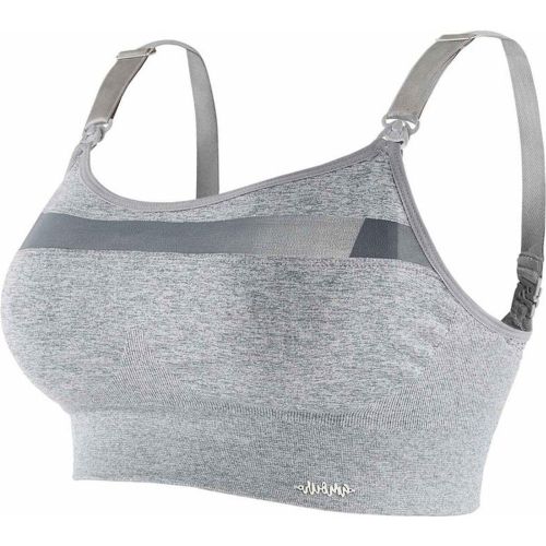 Brassière de maternité et d'allaitement sport - Gris - Cache Coeur - Modalova