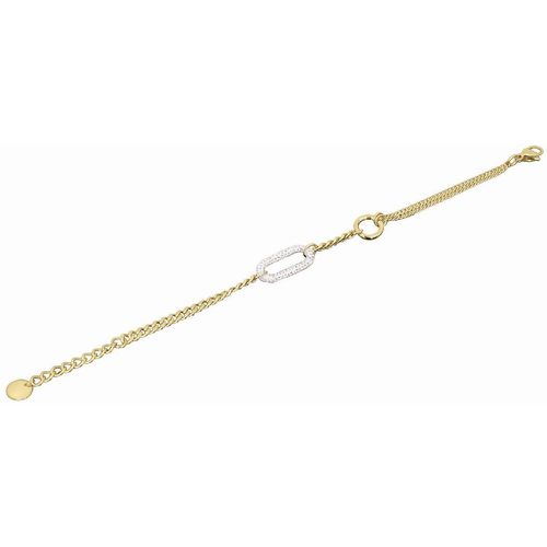 Bracelet Etincelle Acier 16+3 cm Et Pavage - Clyda Bijoux - Modalova